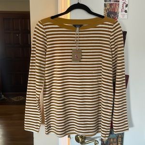 Joules Esme gold stripe size 6 new with tags